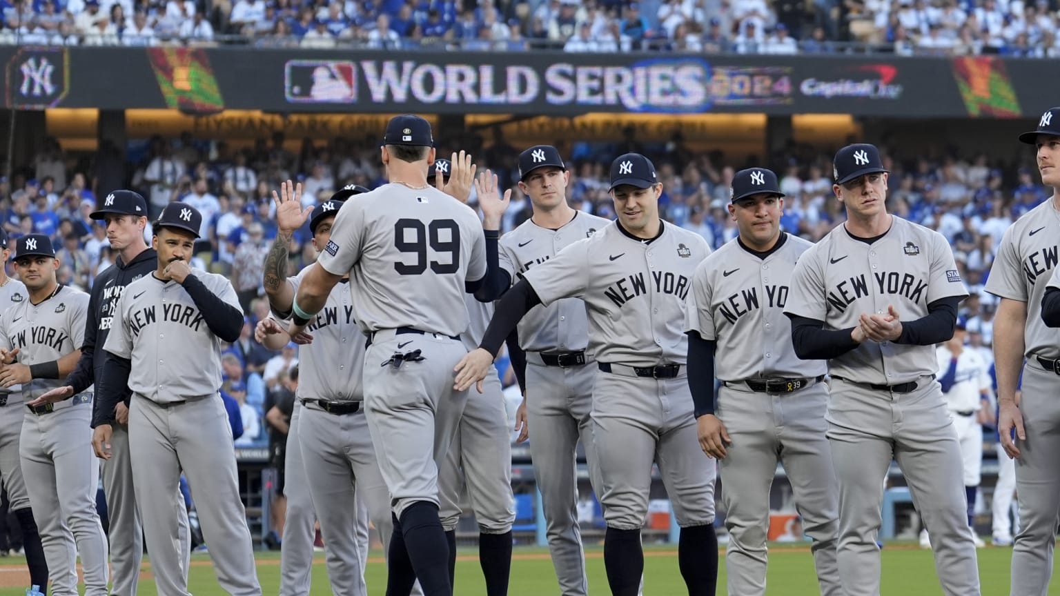 The Yankees Game 1 lineup is announced 10/25/2024 New York Yankees