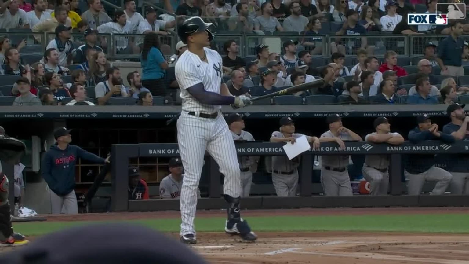 Giancarlo Stanton New York Yankees Unsigned Hits A Two-Run Home Run in The 2022 MLB All-Star Game Photograph