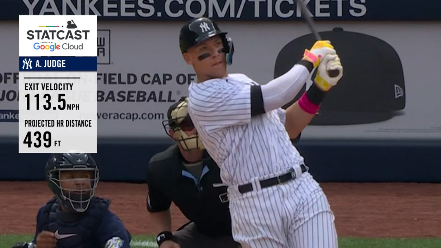 Aaron Judge clobbers 439-foot, go-ahead home run | 05/13/2023 | New