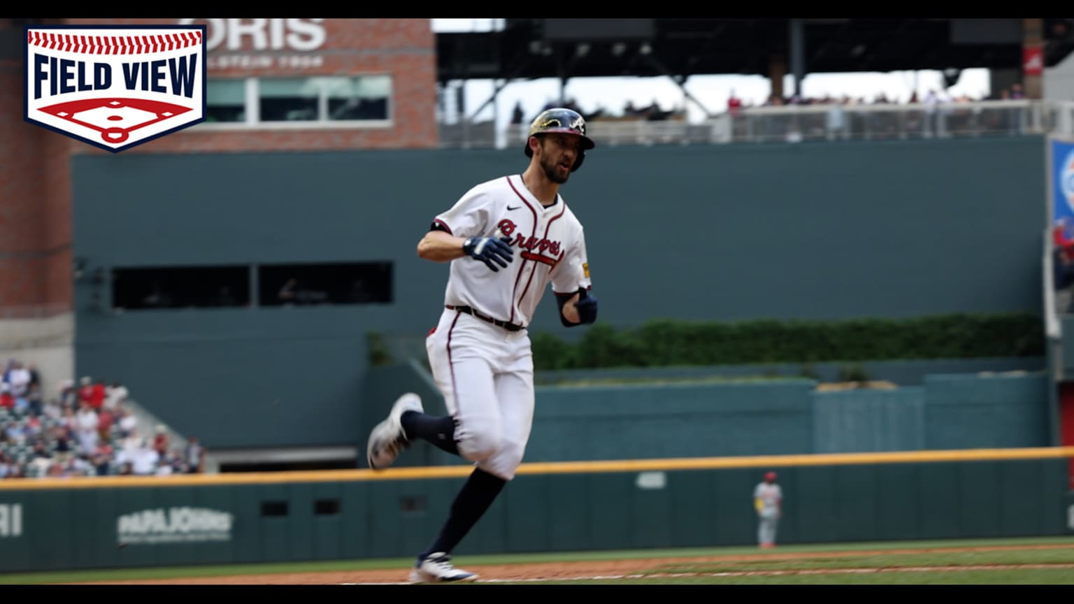 Field view of Eli White #39 s go ahead homer 04/23/2025 Atlanta Braves
