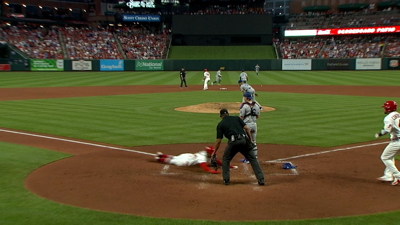 Mercado scores on an overthrow 05/18/2023 St. Louis Cardinals