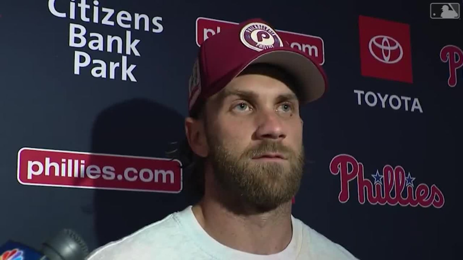 Harper on breaking HR drought 07/15/2023 Philadelphia Phillies