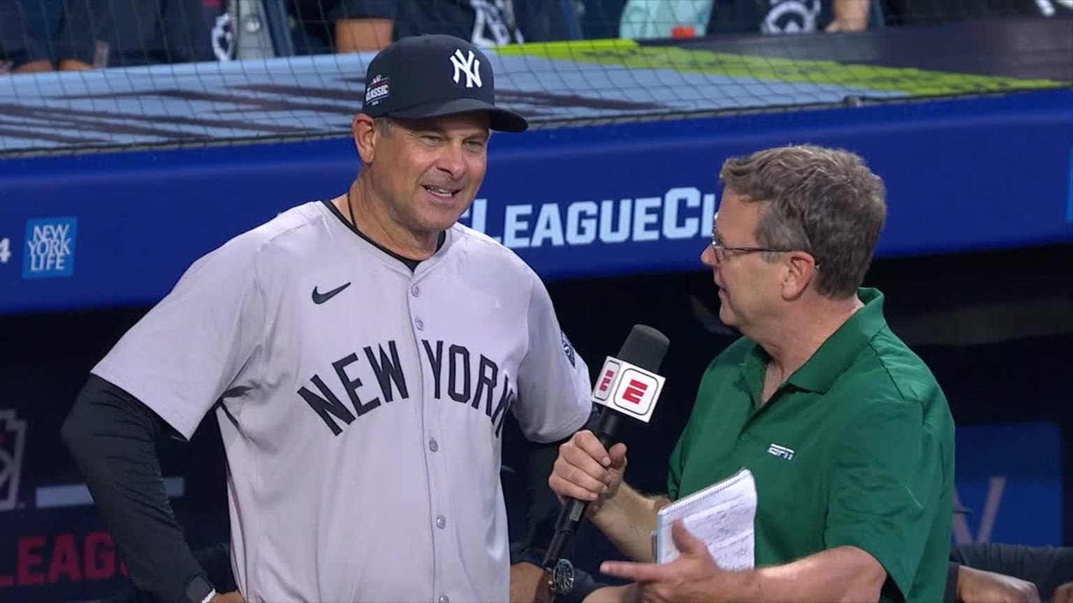 Aaron Boone joins the broadcast | 08/18/2024 | New York Yankees
