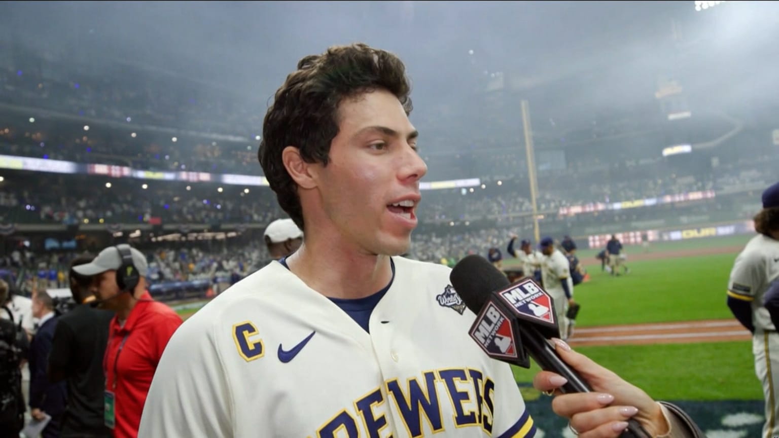 Christian Yelich on battling at the plate, Game 1 win | 10/24/2026 ...