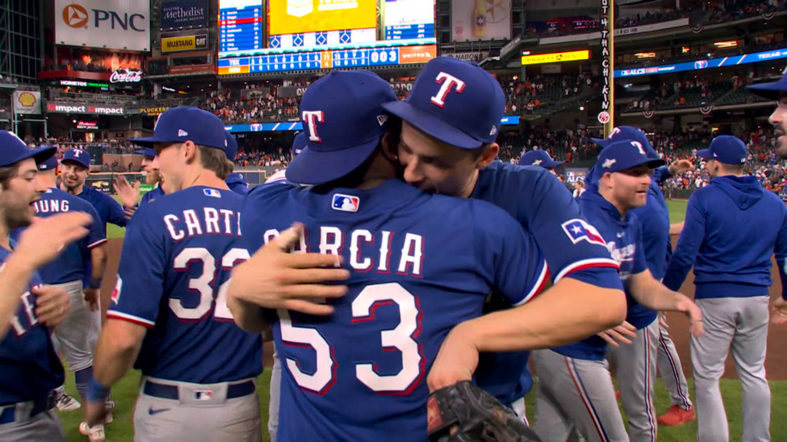 Rangers defeat Astros to advance to World Series | 10/23/2023 | Texas ...