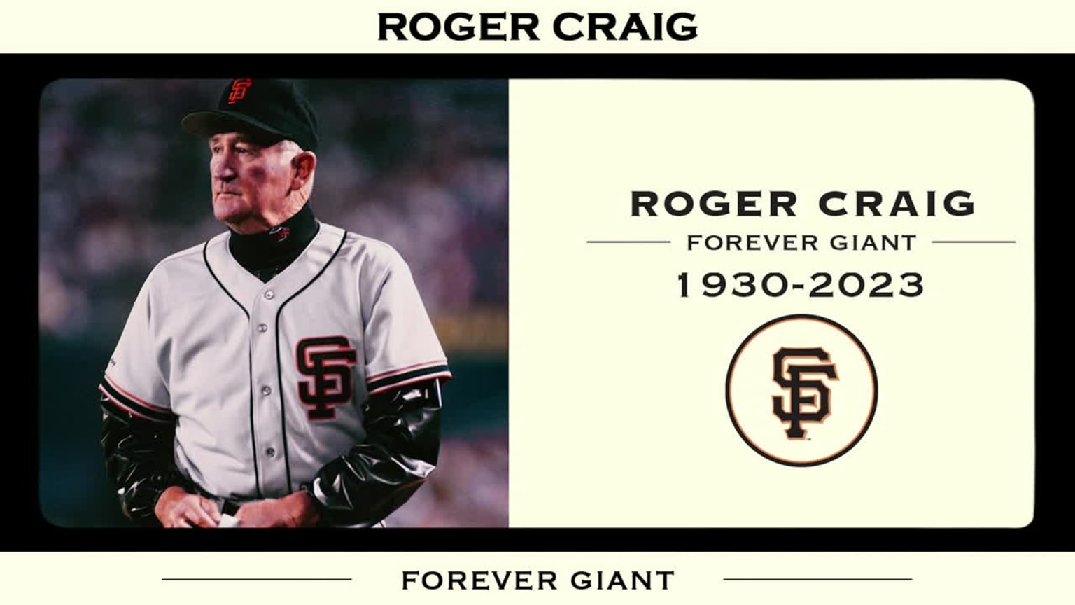 Giants pay tribute to Roger Craig, 06/09/2023