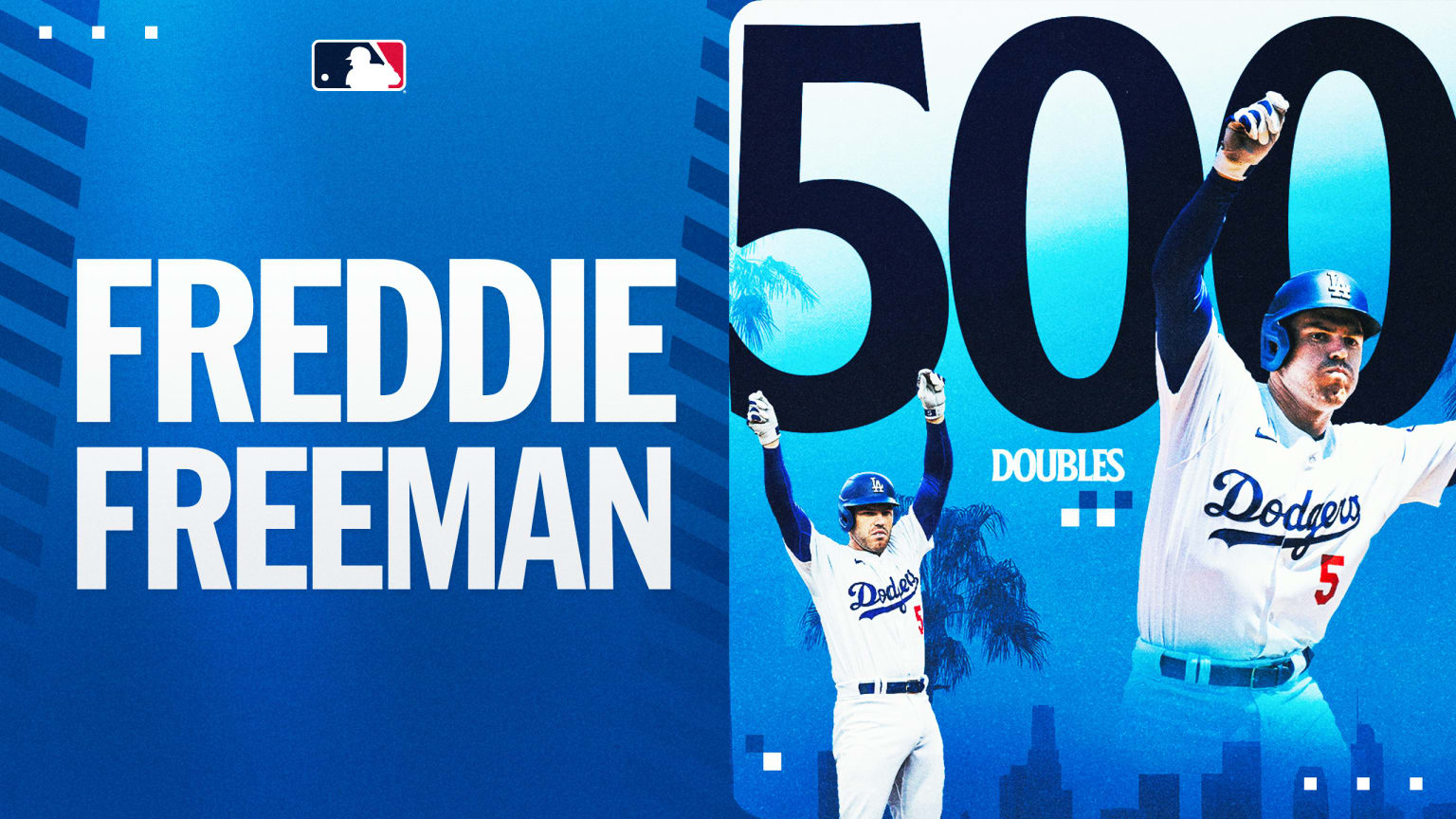 Freddie Freeman lines a double to right-center field | 08/06