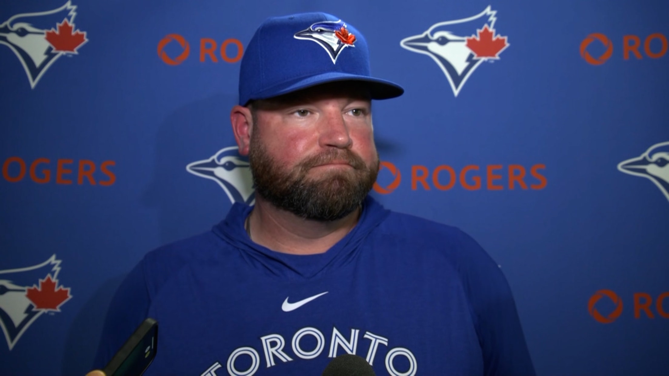 John Schneider talks ejection, rough pitching in loss | 05/07/2024 |  Toronto Blue Jays