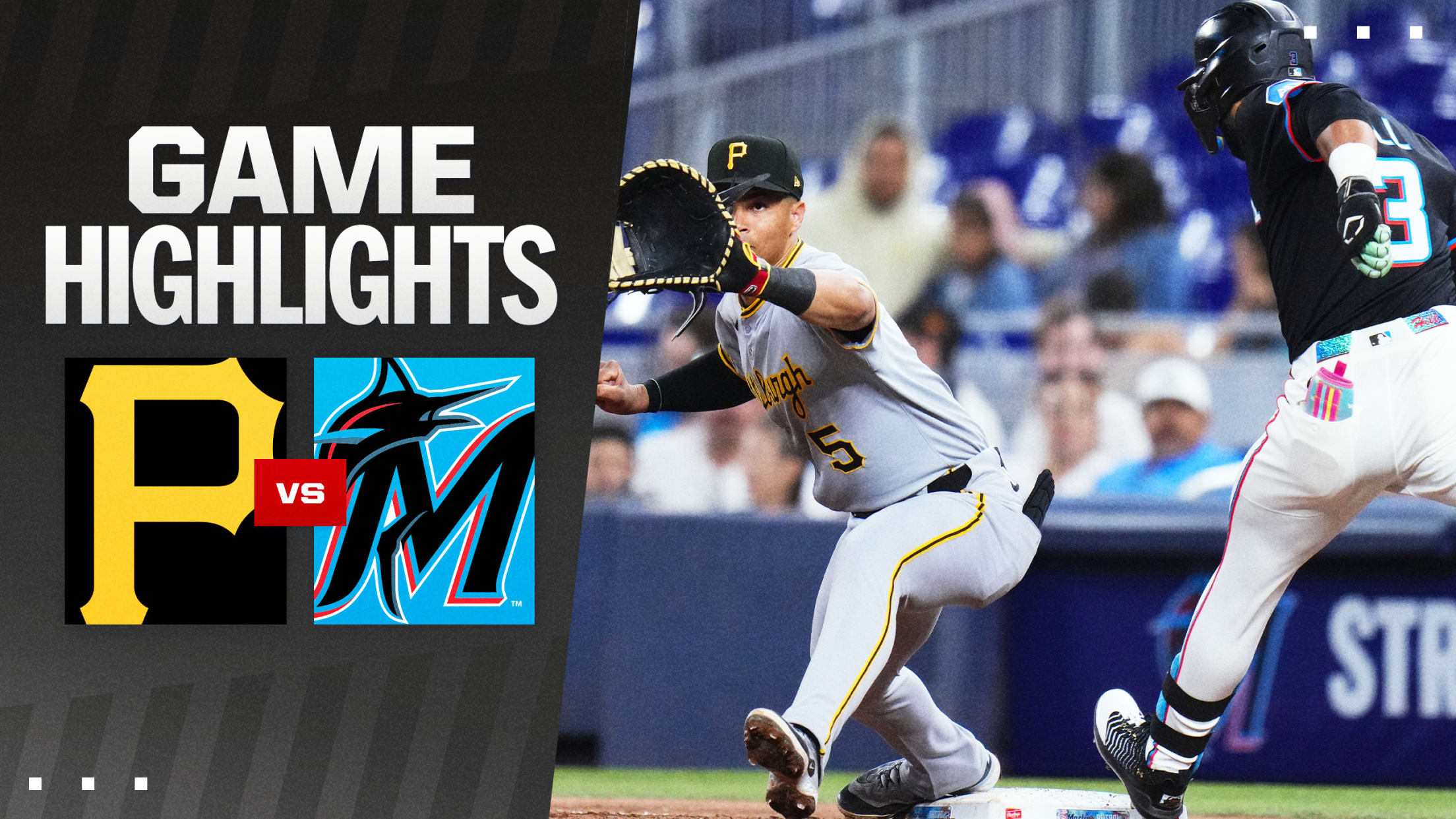 Endy Rodríguez at 1B, PIT-MIA game highlights