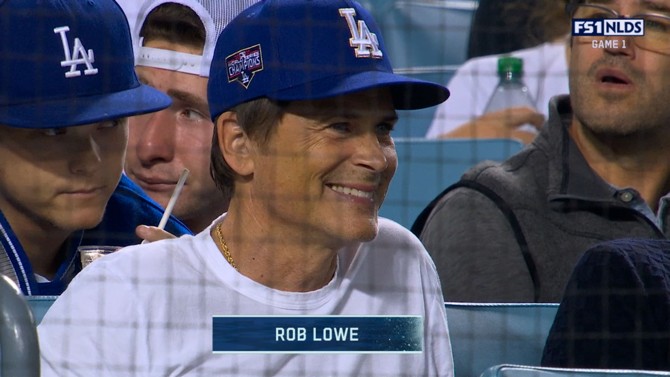 Celebrities attend the Los Angeles Dodgers v Chicago White Sox