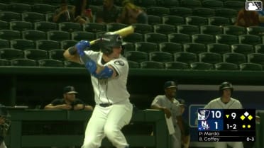 Cutter Coffey singles on a pop up to right fielder Nicholas Torres. Hedbert Perez scores. Raimundo De Los Santos to 3rd.