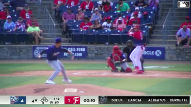 Gavin Fien homers (10) on a line drive to left field.