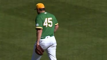 Aaron Civale's first spring strikeout as an Athletic