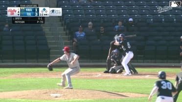 Elijah Hainline homers (7) on a fly ball to left field.