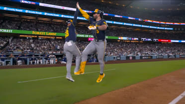 Every call of Garrett Mitchell's solo homer in Game 4
