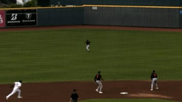 Fernando Peguero makes a diving catch