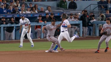 Kyle Tucker safe at first after replay review
