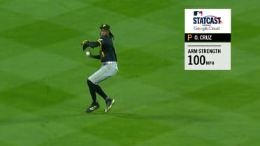 Oneil Cruz's 100 mph throw to home plate