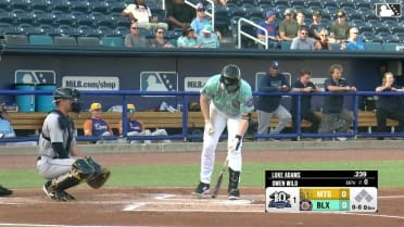 Luke Adams slugs a leadoff homer