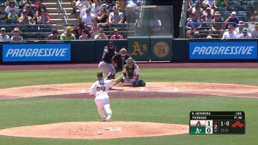 Brent Rooker's smooth sliding catch