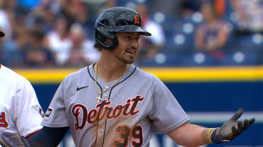 Zach McKinstry steals second after review