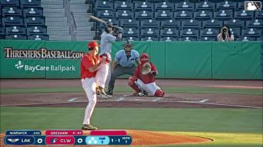 Jude Warwick homers (3) on a fly ball to right field.