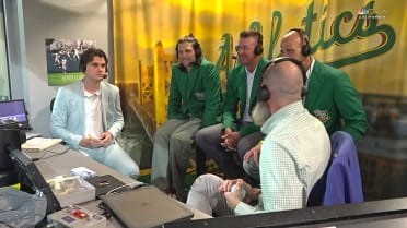 Athletics new Hall Of Fame inductees join the booth