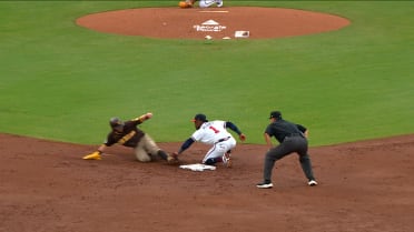 Braves turn strike 'em out throw 'em out double play