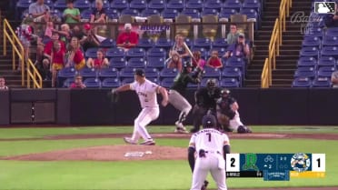 Mason Neville homers (9) on a line drive to right center field.