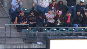 Giants fan makes nice barehanded catch