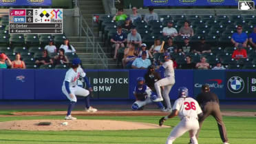 Josh Kasevich singles on a ground ball to center fielder Cristian Pache. Je'Von Ward scores.