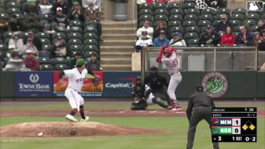 Joshua Báez singles on a line drive to left fielder Johnathan Rodríguez. Colton Ledbetter scores. Bryan Torres to 2nd.