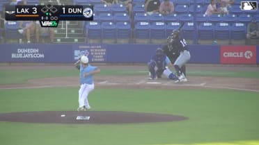 Nick Dumesnil homers (5) on a fly ball to left field.
