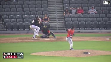 Xavier Neyens homers (10) on a line drive to right field.