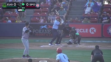 Tanner Thach singles on a line drive to center fielder Lisbel Diaz. Roldy Brito scores.