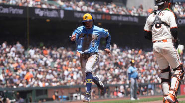 Brice Turang's RBI forceout