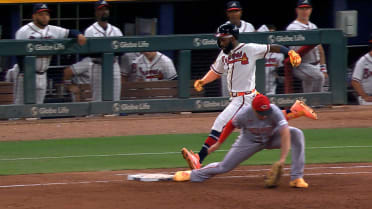 Michael Harris II out at first after review