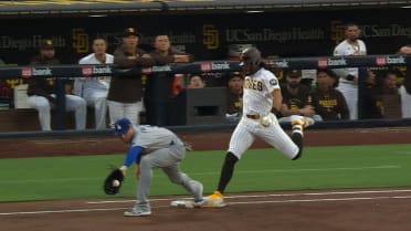 Fernando Tatis Jr. is safe at first, call overturned