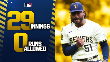 Freddy Peralta fans eight over five scoreless innings