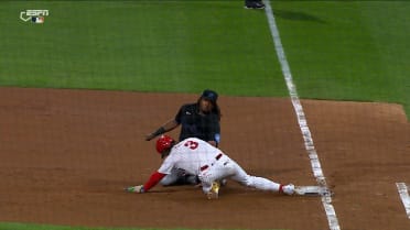Harper safe at first after review