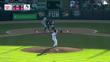 George Valera singles on a sharp line drive to center fielder Max Clark. Juan Brito scores. Kahlil Watson to 3rd.