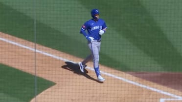 Michael Massey's first home run of Spring Training