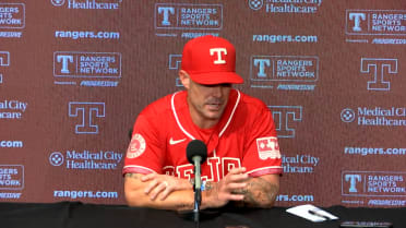 Skip Schumaker talks Rangers' 9-1 victory