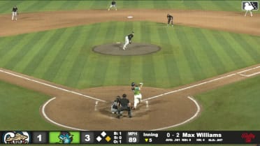 Max Williams homers (5) on a fly ball to right field. Aiva Arquette scores.