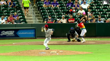 Kyle DeBarge homers (10) on a fly ball to left field.