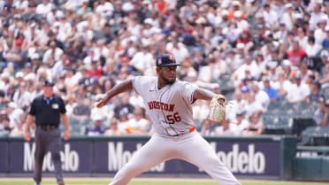 Ronel Blanco strikes out Miguel Vargas 