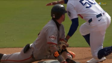 Christian Koss safe at second after review