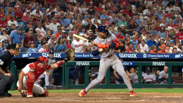Cam Smith hits a foul ball after review