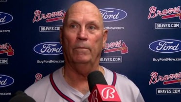 Brian Snitker discusses the Braves' 5-4 victory