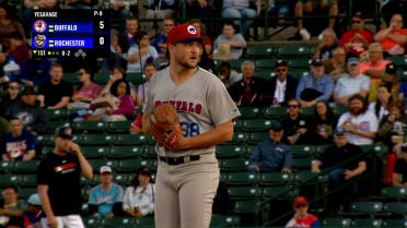 Trey Yesavage fans four in three perfect frames